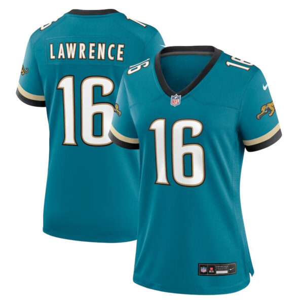 Jacksonville Jaguars #16 Trevor Lawrence Prowler Throwback Game Jersey – Teal