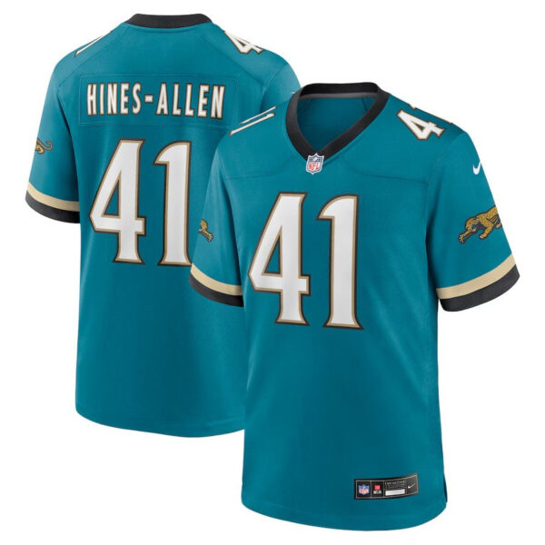 Jacksonville Jaguars #41 Josh Hines-Allen Prowler Throwback Player Game Jersey – Teal
