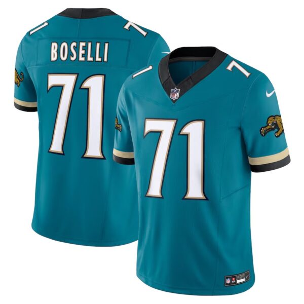 Jacksonville Jaguars #71 Tony Boselli Prowler Throwback Vapor FUSE Limited Retired Player Jersey – Teal