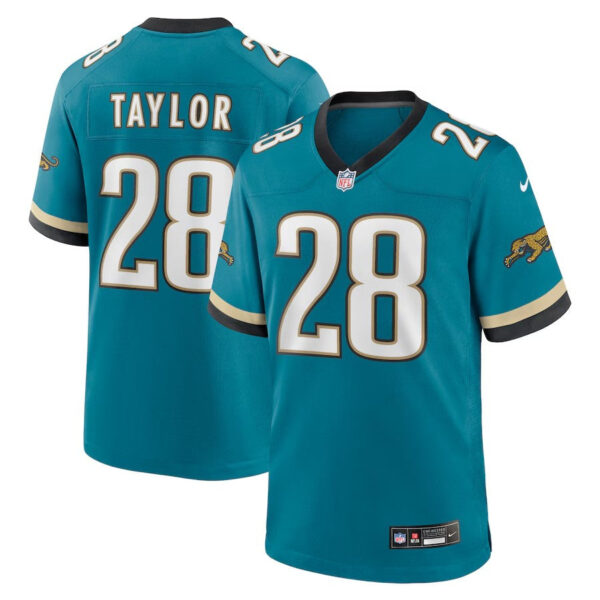 Jacksonville Jaguars #28 Fred Taylor Prowler Throwback Retired Player Game Jersey – Teal