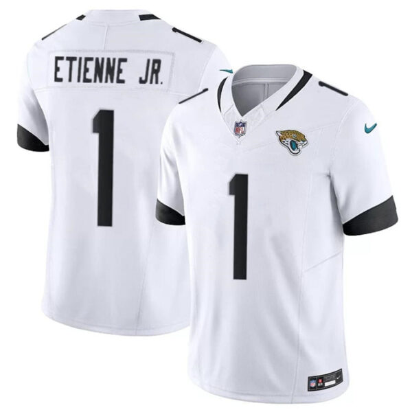 Jacksonville Jaguars #1 Travis Etienne Jr White 2023 FUSE Vapor Untouchable Jersey