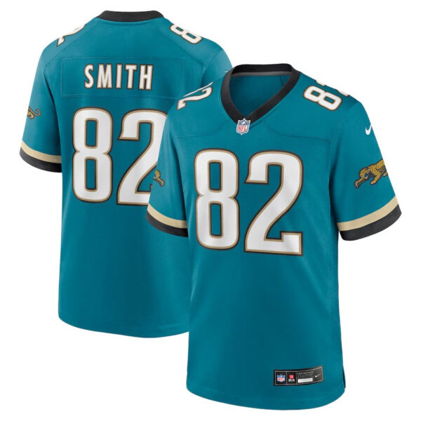 Jacksonville Jaguars #82 Jimmy Smith Prowler Throwback Retired Player Game Jersey – Teal