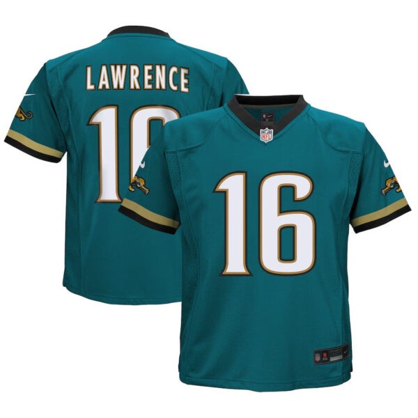 Jacksonville Jaguars #16 Trevor Lawrence Prowler Throwback Player Game Jersey – Teal 1