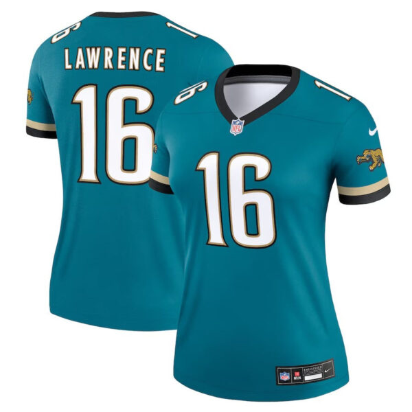 Jacksonville Jaguars #16 Trevor Lawrence Prowler Throwback Legend Jersey – Teal