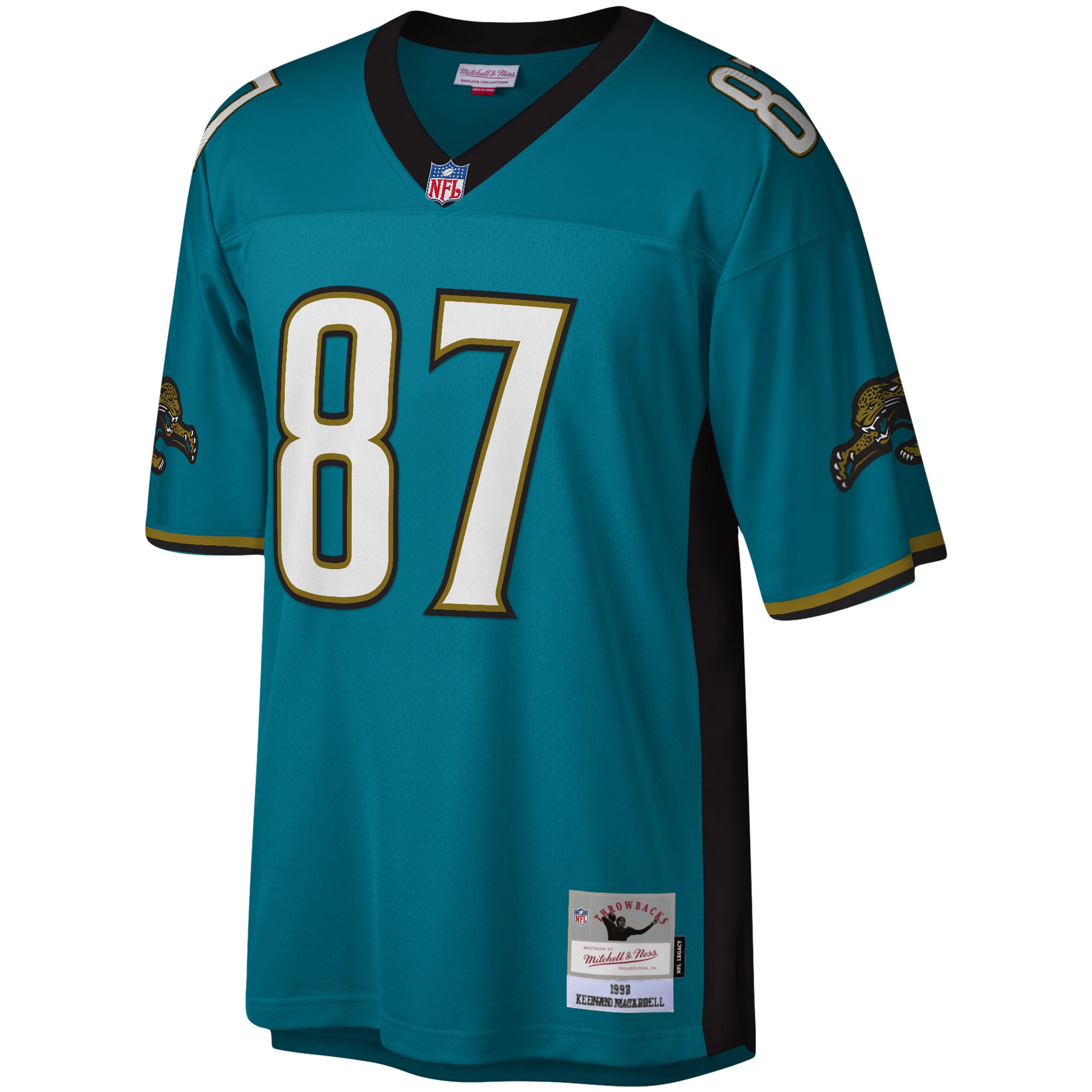 Keenan Mccardell Jacksonville Jaguars Mitchell Ness Legacy Replica Jersey Teal - Image 2