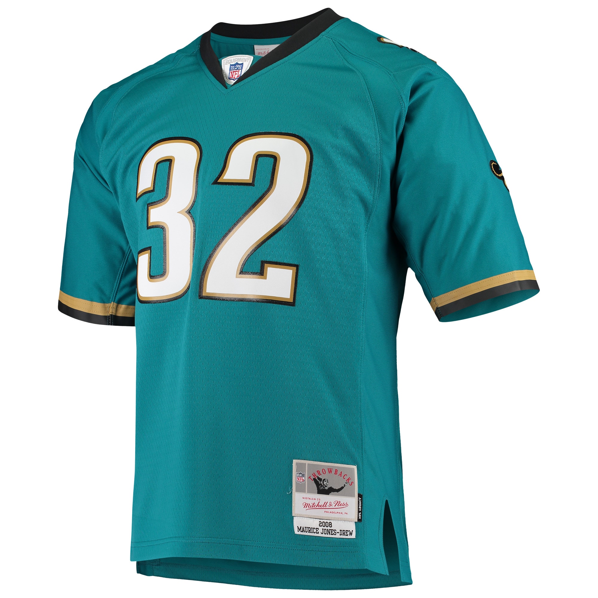 Maurice Jones Drew Jacksonville Jaguars Mitchell Ness Legacy Replica Jersey Teal - Image 2