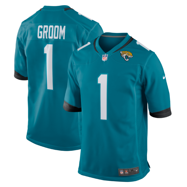 Number 1 Groom Jacksonville Jaguars Nike Game Jersey Teal