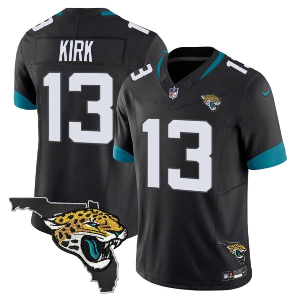 Men’s Jacksonville Jaguars Florida Patch Vapor Jersey – All Stitched – Black – Christian Kirk