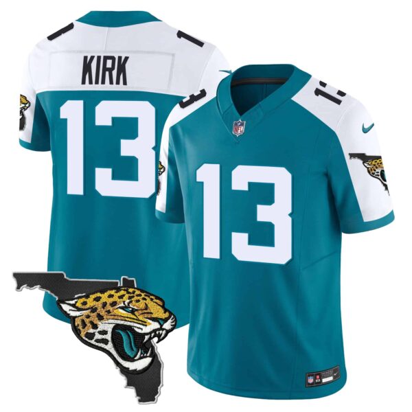 Men’s Jacksonville Jaguars Florida Patch Vapor Jersey – All Stitched – Alternate – Christian Kirk