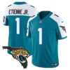 Men’s Jacksonville Jaguars Florida Patch Vapor Jersey – All Stitched – Alternate – Travis Etienne Jr.