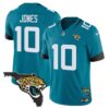 Men’s Jacksonville Jaguars Florida Patch Vapor Jersey – All Stitched – Teal – Mac Jones