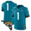Men’s Jacksonville Jaguars Florida Patch Vapor Jersey – All Stitched – Teal – #1 Team