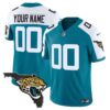 Jacksonville Jaguars Florida Patch Vapor Custom Jersey – All Stitched – Men – Teal Alternate