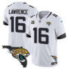 Men’s Jacksonville Jaguars Florida Patch Vapor Jersey – All Stitched – White – Trevor Lawrence