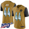 Nike Jaguars #44 Myles Jack Gold Men’s Stitched NFL Limited Rush 100th Season Jersey