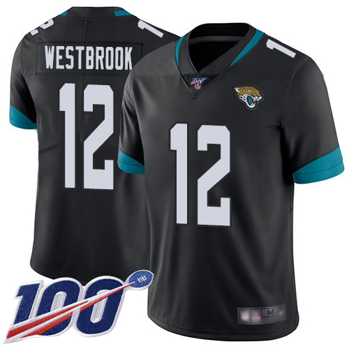 Nike Jaguars #12 Dede Westbrook Black Team Color Men’s Stitched NFL 100th Season Vapor Limited Jersey