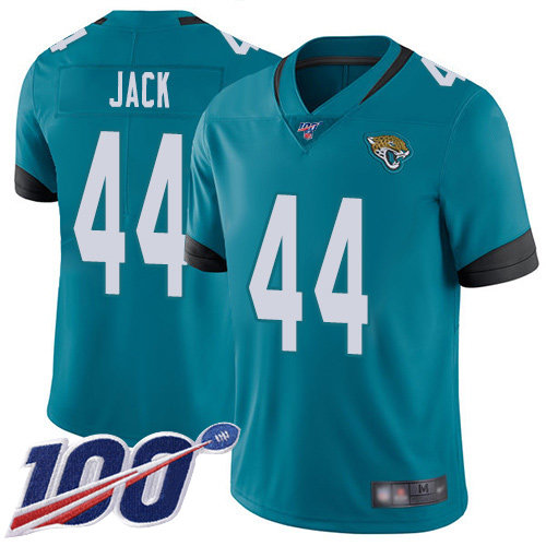 Nike Jaguars #44 Myles Jack Teal Green Alternate Men’s Stitched NFL 100th Season Vapor Limited Jersey
