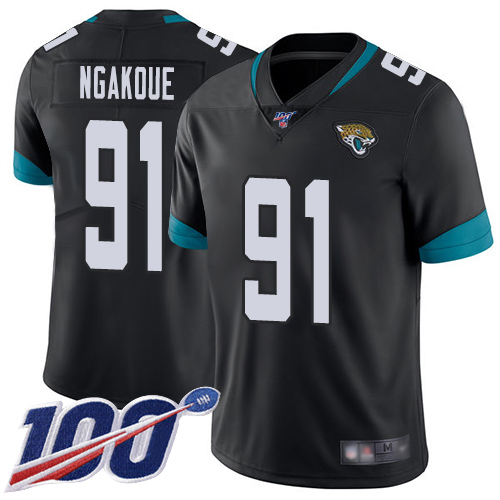 Nike Jaguars #91 Yannick Ngakoue Black Team Color Men’s Stitched NFL 100th Season Vapor Limited Jersey