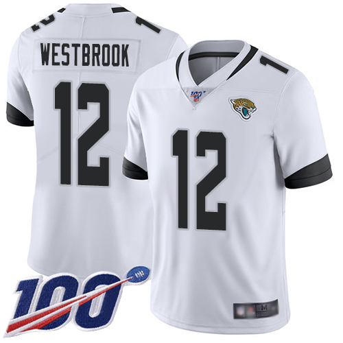 Nike Jaguars #12 Dede Westbrook White Men’s Stitched NFL 100th Season Vapor Limited Jersey