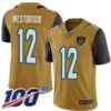 Nike Jaguars #12 Dede Westbrook Gold Men’s Stitched NFL Limited Rush 100th Season Jersey