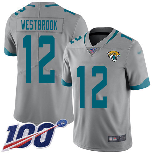 Nike Jaguars #12 Dede Westbrook Silver Men’s Stitched NFL Limited Inverted Legend 100th Season Jersey