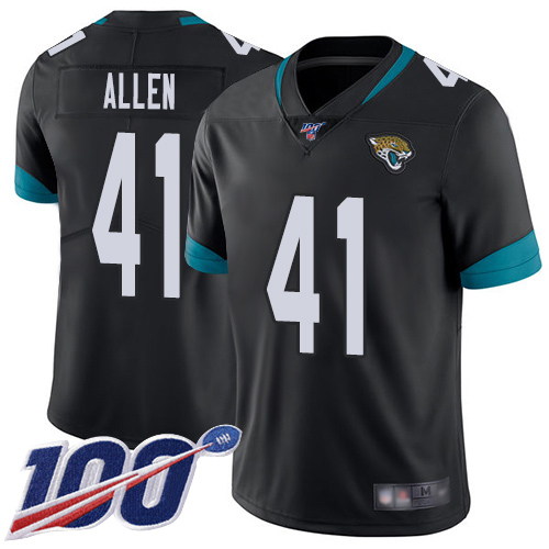 Nike Jaguars #41 Josh Allen Black Team Color Men’s Stitched NFL 100th Season Vapor Limited Jersey