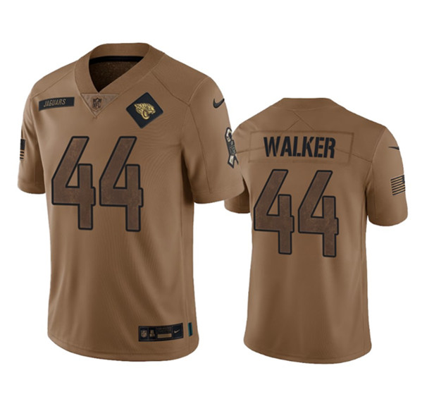Men’s Jacksonville Jaguars #44 Travon Walker 2023 Brown Salute To Service Vapor Untouchable Limited Football Stitched Jersey