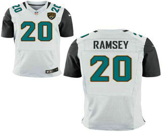 Men’s Jacksonville Jaguars #20 Jalen Ramsey White Road NFL Nike Elite Jersey