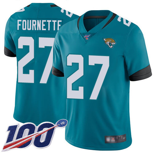 Jaguars #27 Leonard Fournette Teal Green Alternate Men’s Stitched Football 100th Season Vapor Limited Jersey