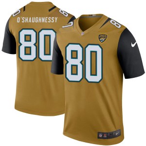 Nike #80 James O’Shaughnessy Jacksonville Jaguars Men’s Legend Gold Color Rush Bold Jersey