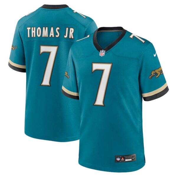Men’s Jacksonville Jaguars #7 Brian Thomas Jr Teal 2024 F.U.S.E. Prowler Throwback Vapor Limited Football Stitched Jersey