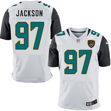 Nike Jaguars #97 Malik Jackson White Men’s Stitched NFL Elite Jersey