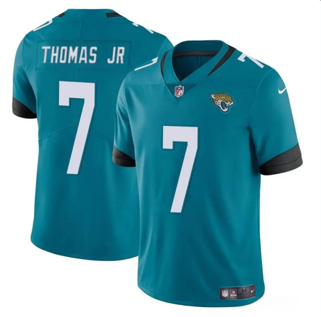 Men’s Jacksonville Jaguars #7 Brian Thomas Jr Teal 2024 Draft Vapor Untouchable Limited Football Stitched Jersey