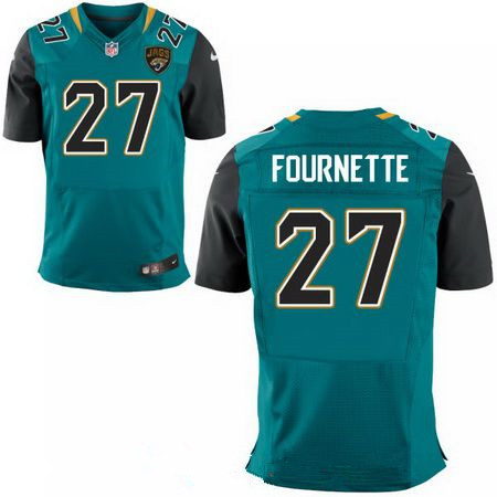 Men’s 2017 NFL Draft Jacksonville Jaguars #27 Leonard Fournette Teal Green Team Color Stitched NFL Nike Elite Jersey