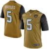 Men’s Jacksonville Jaguars #5 Blake Bortles Nike Gold Color Rush 2015 NFL Limited Jersey