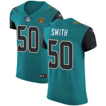 Men’s Nike Jacksonville Jaguars #50 Telvin Smith Teal Green Team Color Stitched NFL Vapor Untouchable Elite Jersey