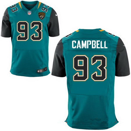 Men’s Jacksonville Jaguars #93 Calais Campbell Teal Green Team Color Stitched NFL Nike Elite Jersey