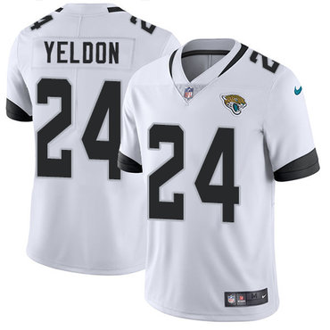 Nike Jacksonville Jaguars #24 T.J. Yeldon White Men’s Stitched NFL Vapor Untouchable Limited Jersey