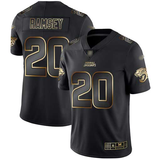 Jaguars #20 Jalen Ramsey Black Gold Men’s Stitched Football Vapor Untouchable Limited Jersey