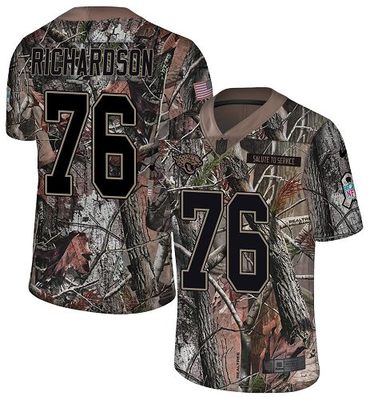 Nike Jaguars #76 Will Richardson Camo Men’s Stitched NFL Limited Rush Realtree Jersey