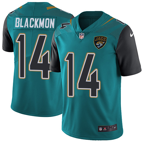 Nike Jacksonville Jaguars #14 Justin Blackmon Teal Green Team Color Men’s Stitched NFL Vapor Untouchable Limited Jersey