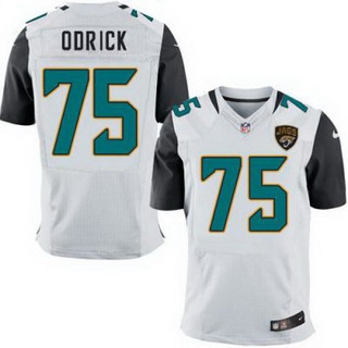 Men’s Jacksonville Jaguars #75 Jared Odrick White Road NFL Nike Elite Jersey