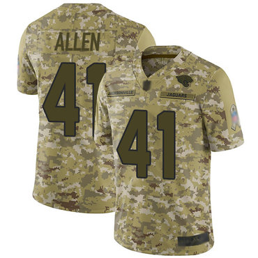 Jaguars #41 Josh Allen Camo Men’s Stitched Football Limited 2018 Salute To Service Jersey