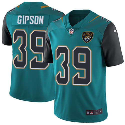 Nike Jaguars #39 Tashaun Gipson Teal Green Team Color Men’s Stitched NFL Vapor Untouchable Limited Jersey