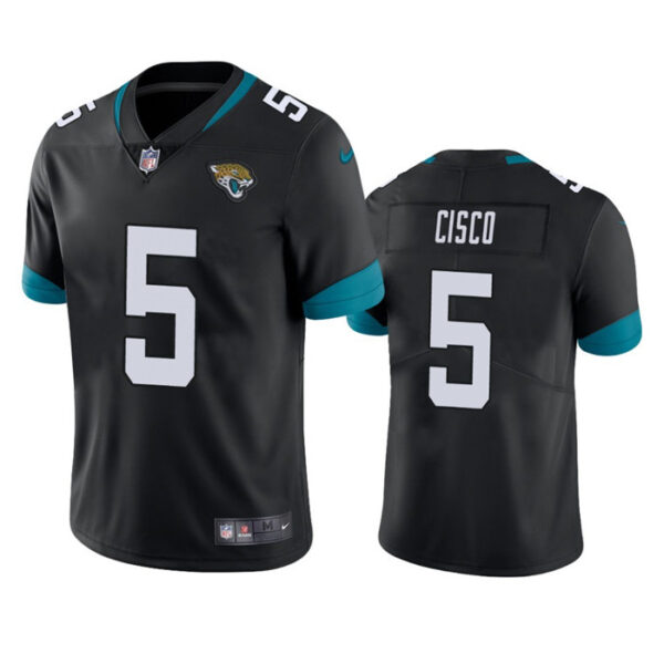 Men’s Jacksonville Jaguars #5 Andre Cisco Black Vapor Untouchable Limited Stitched Jersey