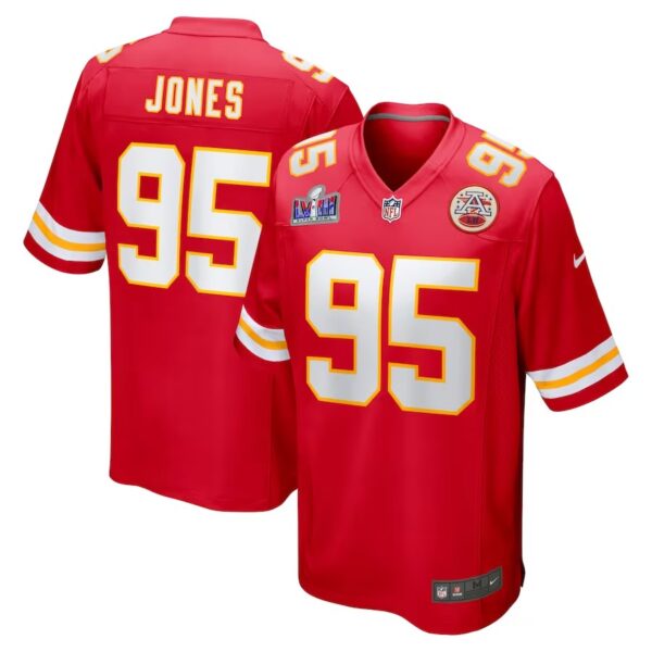 Kansas City Chiefs #95 Chris Jones Super Bowl LVIII Game Jersey – Red