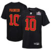 Kansas City Chiefs #10 Isiah Pacheco Super Bowl LVIII Patch Carbon Fashion Game Jersey – Black