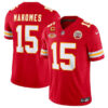 Kansas City Chiefs #15 Patrick Mahomes Red 2024 FUSE With NKH Patch And Jersey