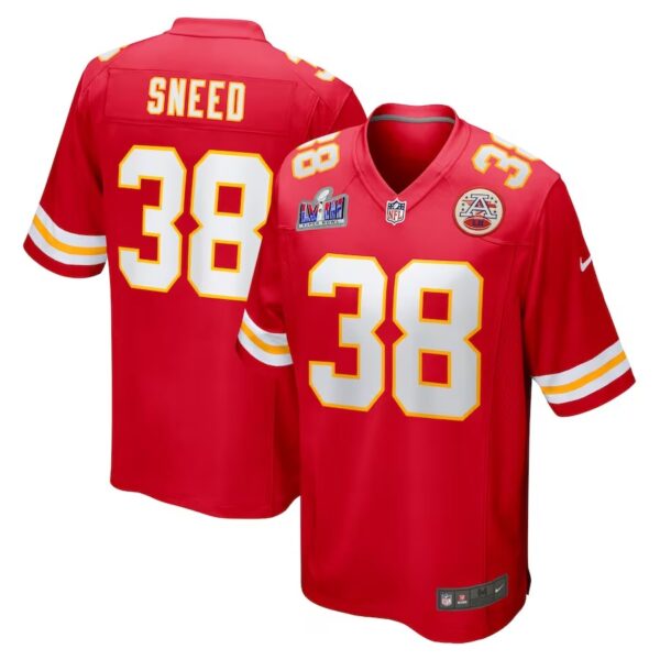Kansas City Chiefs #38 L’jarius Sneed Super Bowl LVIII Game Jersey – Red