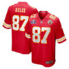 Kansas City Chiefs #87 Travis Kelce Super Bowl LVIII Game Jersey – Red